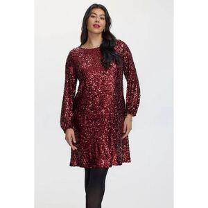 NWT Cato Collection Limited Edition Burgundy Sequin Dress – Size 14/16W Plus